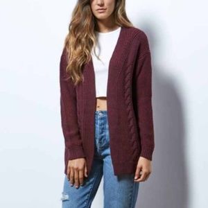 L.A. Hearts (from Pacsun) - maroon cardigan